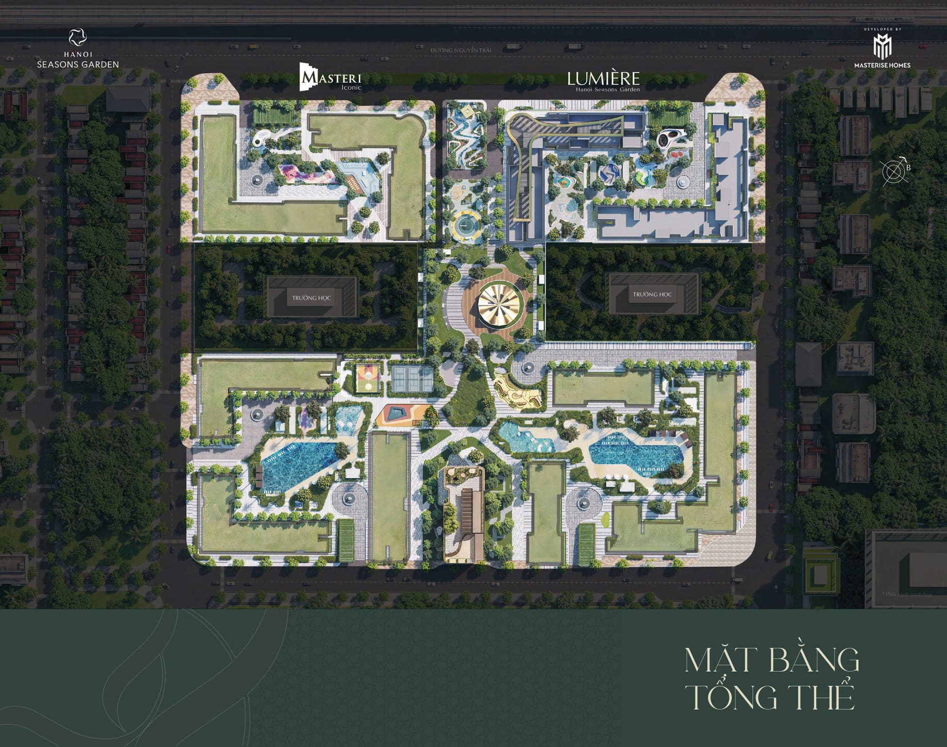 Mặt bằng tổng thể dự án Lumiere Hà Nội Seasons Garden